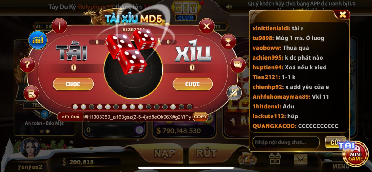 Tài xỉu MD5 Hit Club: Chơi Ngay & Kiếm Tiền Thật